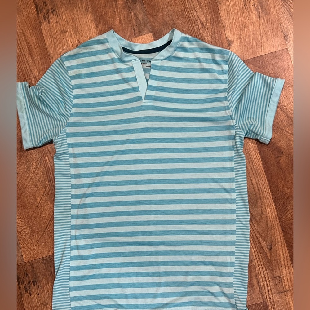 Under Armour Light Blue Striped Men's Tee